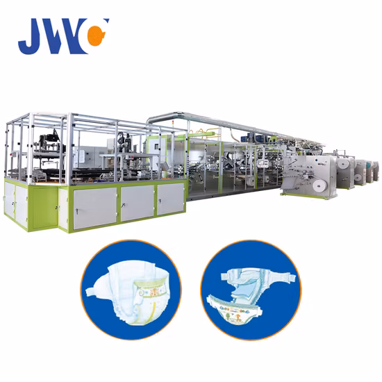 Full Automatic Disposable New Baby Diaper Machine Elastic Waistband Pampers Nappy Production Line